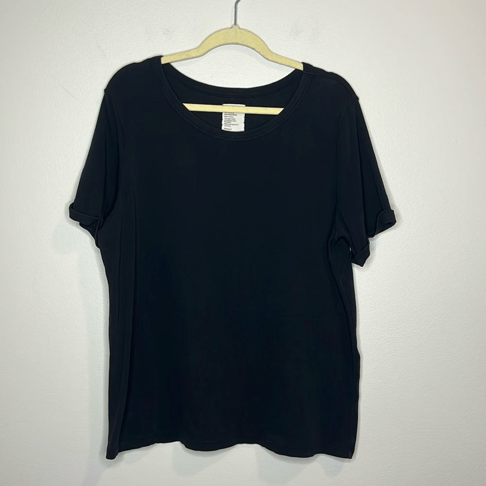 For Days Ribbed Knit black oversized tee size medium - Picture 2 of 10